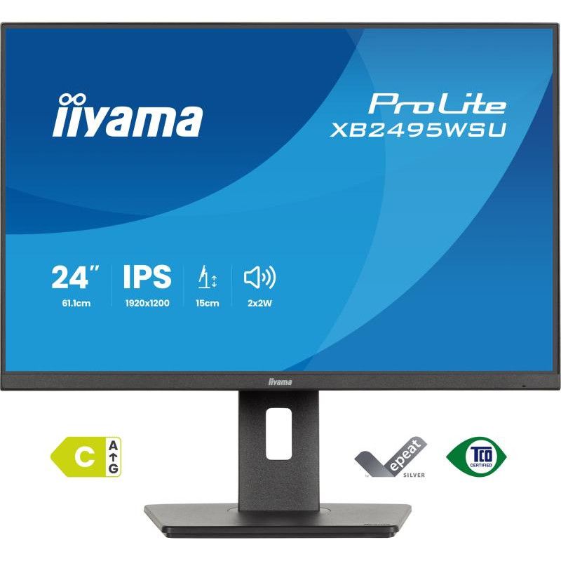 iiyama ProLite XB2495WSU-B1 écran plat de PC 61,2 cm (24.1") 1920 x 1200 pixels WUXGA LCD Noir · Moniteur · Informat Syste... (image 2)