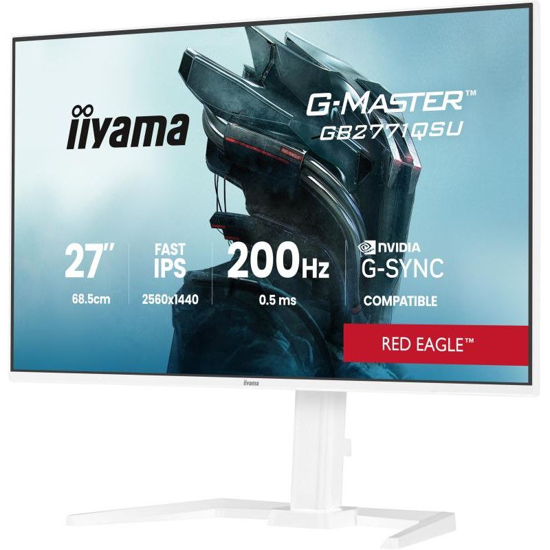 iiyama G-MASTER GB2771QSU-W1 écran plat de PC 68,6 cm (27") 2560 x 1440 pixels Wide Quad HD Blanc · Moniteur · Informat Sy... (image 6)