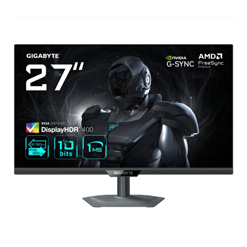 GIGABYTE G27U Moniteur de jeu 27 4K UHD - Mode double (4K 160Hz ou FHD 320Hz), 3840 x 2160, 1ms, 350 cd/m², FreeSync Premi...