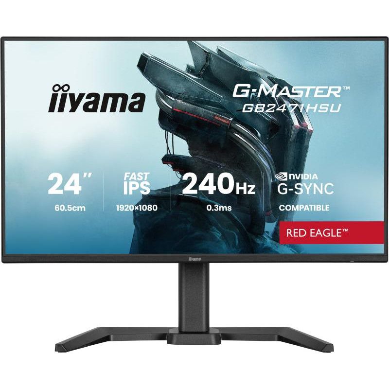 iiyama G-MASTER GB2471HSU-B1 écran plat de PC 60,5 cm (23.8") 1920 x 1080 pixels Full HD Noir · Moniteur · Informat System...