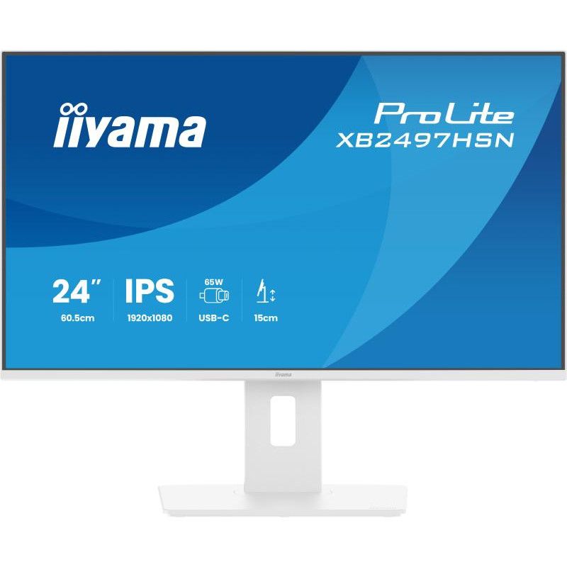 iiyama ProLite XB2497HSN-W1 écran plat de PC 60,5 cm (23.8") 1920 x 1080 pixels Full HD LED Blanc · Moniteur · Informat Sy...