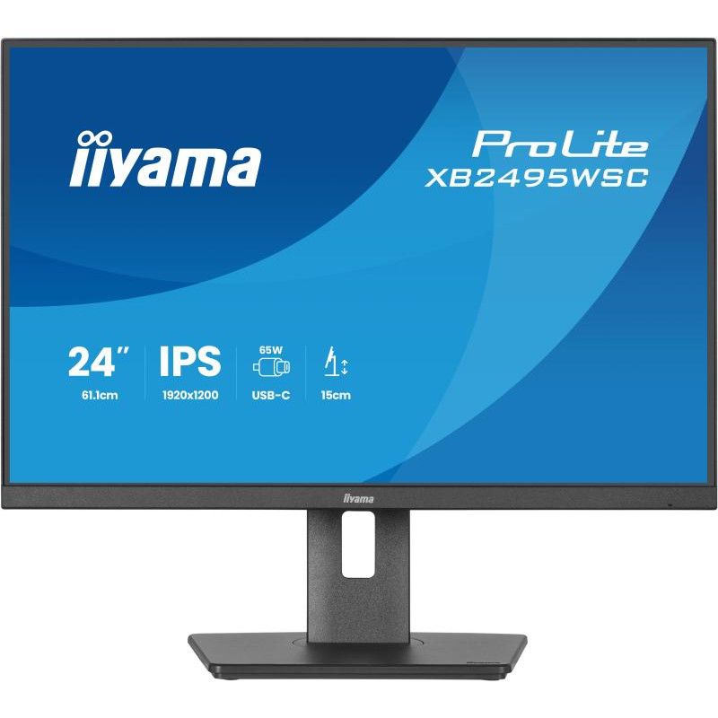 iiyama ProLite XB2495WSC-B1 écran plat de PC 61,2 cm (24.1") 1920 x 1200 pixels WUXGA LED Noir · Moniteur · Informat Syste...