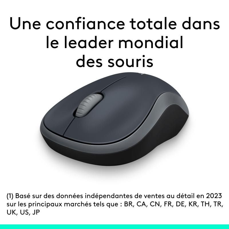 Logitech M185 Sans Fil USB Noir /Gris Retail · Souris PC · Informat Systems Strasbourg (image 4)