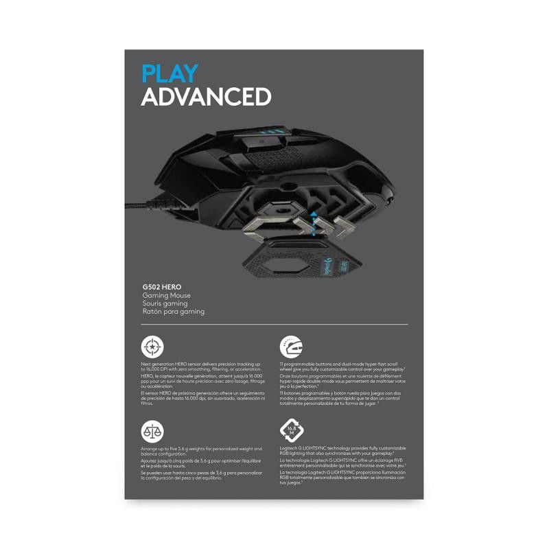 LOGITECH G502 (Hero) Gaming USB Noir · SOURIS · Informat Systems Strasbourg (image 12)