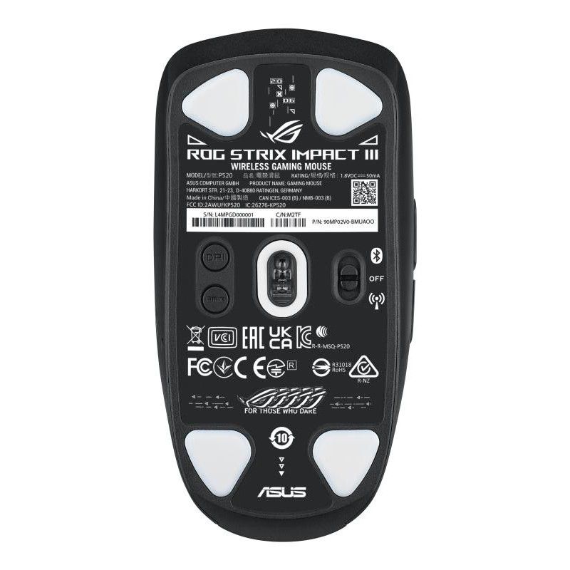 ASUS ROG Strix Impact III Wireless souris Gaming Ambidextre RF sans fil + Bluetooth Optique 36000 DPI · Souris PC · Inform... (image 2)