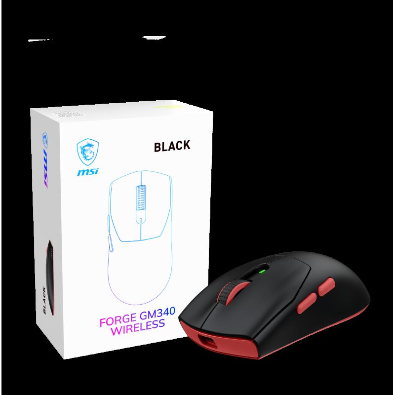 MSI Forge Gm340 Wireless Black souris Gaming Ambidextre RF sans fil + Bluetooth Optique 12000 DPI · Souris PC · Informat S... (image 6)