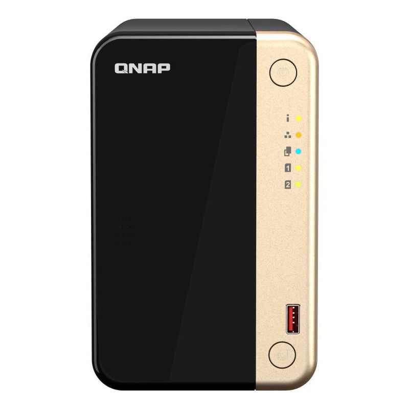 QNAP TS-264 NAS Tower Intel® Celeron® N5095 8 Go 0 To QNAP QTS Noir, Or · Serveurs NAS · Informat Systems Strasbourg