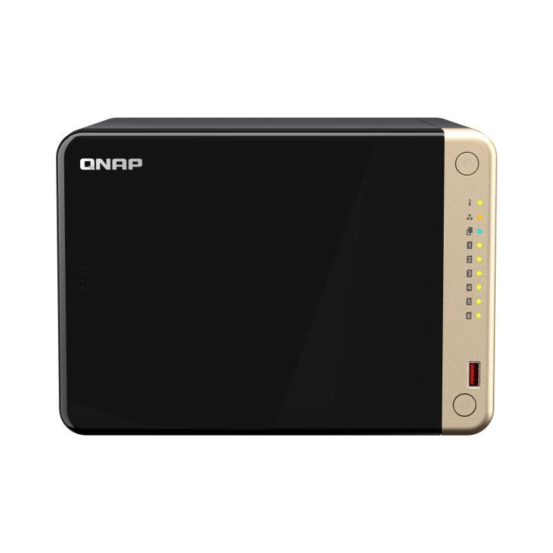 QNAP TS-664 NAS Tower Intel® Celeron® N5095 8 Go DDR4 0 To QNAP QTS Noir, Bronze · Serveurs NAS · Informat Systems Strasbourg