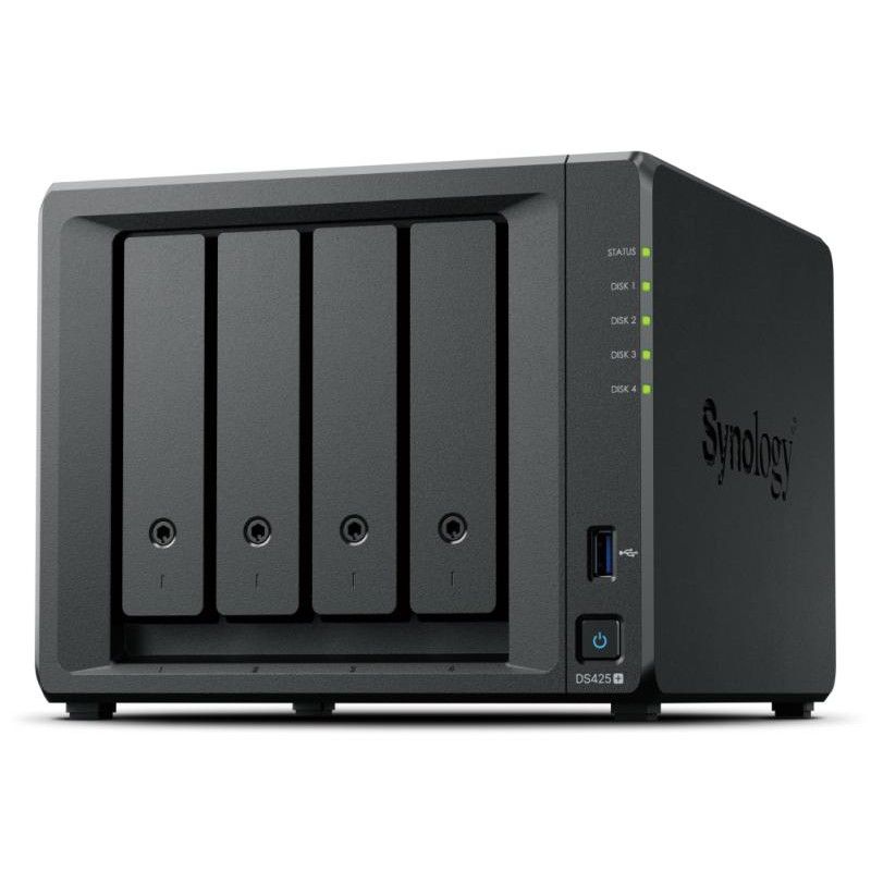 Synology DiskStation DS425+ serveur de stockage NAS Intel® Celeron® J4125 2 Go DDR4 0 To Noir · Serveurs NAS · Informat Sy...