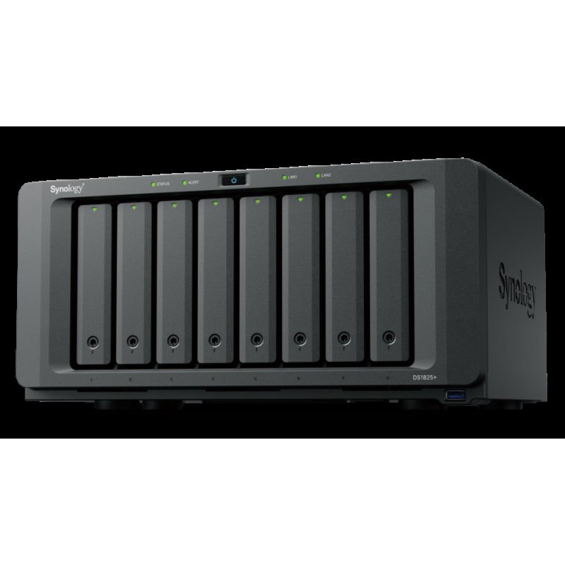 Synology DiskStation DS1825+ serveur de stockage NAS Ryzen Embedded V1500B 8 Go DDR4 0 To Noir · Serveurs NAS · Informat S...