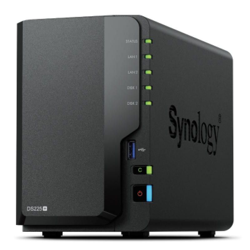 Synology DiskStation DS225+ 2 Bay NAS Bureau Intel® Celeron® J4125 2 Go DDR4 Synology DSM Noir · Serveurs NAS · Informat S...