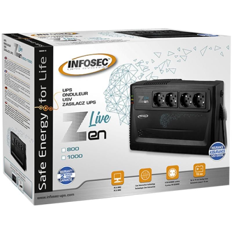 INFOSEC ZEN LIVE 800 - Line interactive- 800 VA · Sécurité électrique · Informat Systems Strasbourg (image 4)