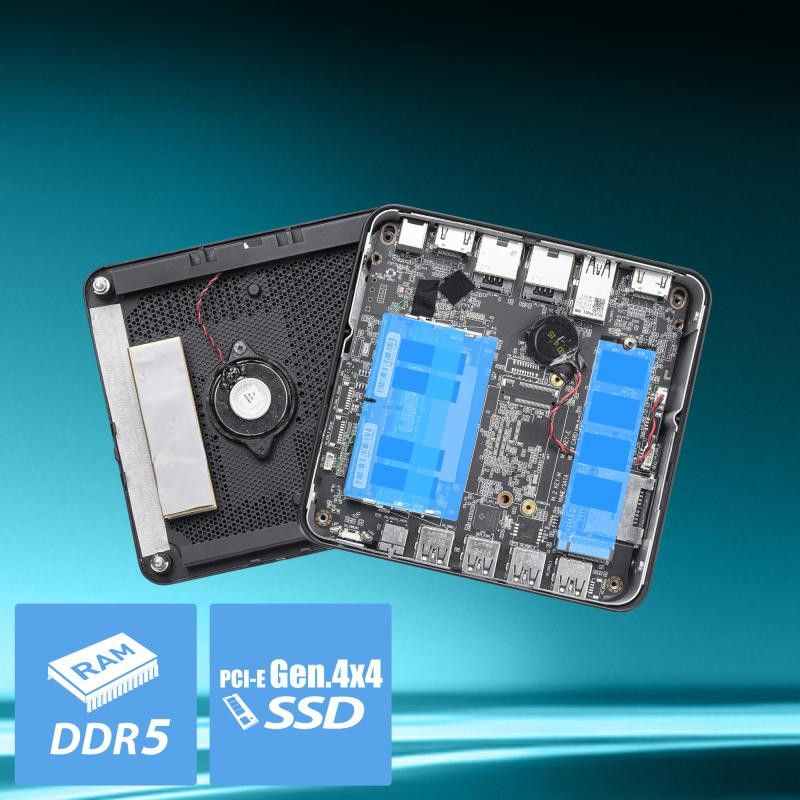 MSI Cubi Z AI 8M-006BEU Cube Noir 8845HS AMD SoC 3,8 GHz Haut-parleurs intégrés · Barebone NUC · Informat Systems Strasbourg (image 5)