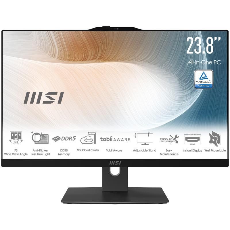 MSI Modern AM242TP 1M-1230EU Intel Core 3 100U 60,5 cm (23.8") 1920 x 1080 pixels Écran tactile PC All-in-One 8 Go DDR5-SD... (image 8)