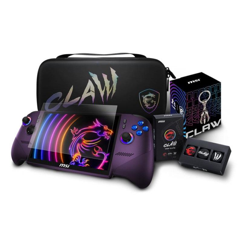 MSI Claw 8 EX AI+ CG3EM Launch Pack-008FR console de jeux portables 20,3 cm (8") 32 Go Écran tactile Wifi Violet · PC port...
