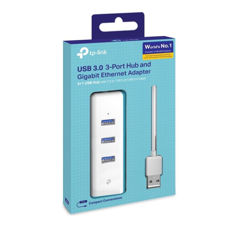 TP-Link UE330 - Adaptateur USB / Ethernet Gigabit avec Hub 3 ports USB 3.0 · Adaptateurs Réseaux · Informat Systems Strasb... (image 4)