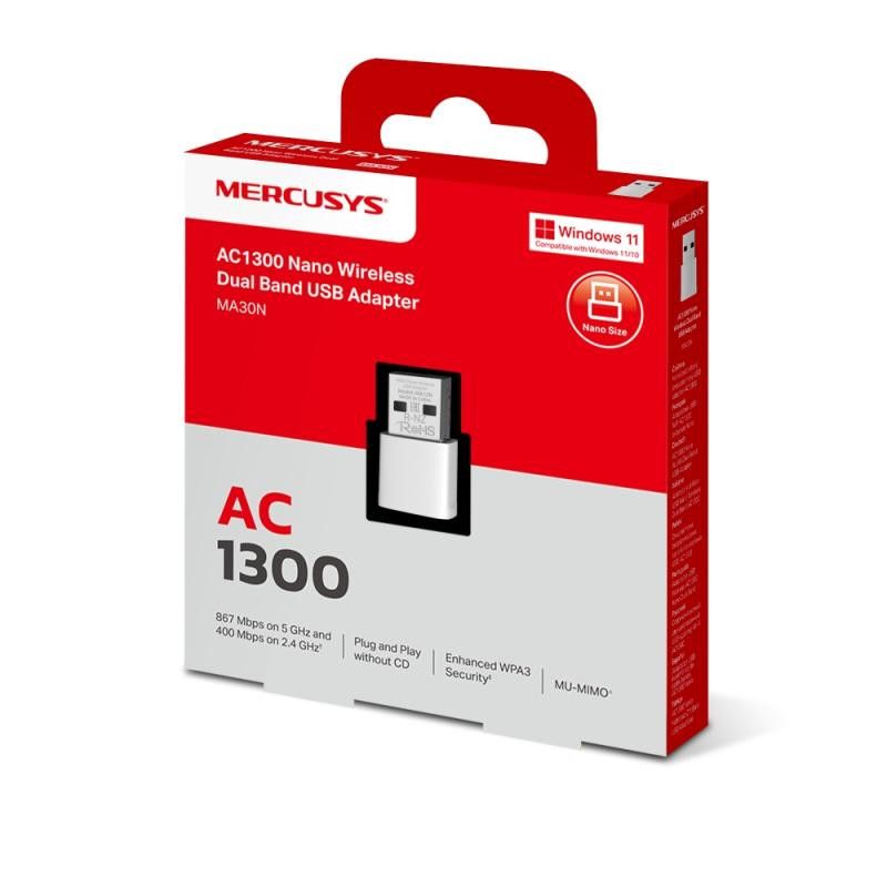 Mercusys MA30N carte réseau WLAN 1300 Mbit/s · Adaptateurs Réseaux · Informat Systems Strasbourg (image 3)