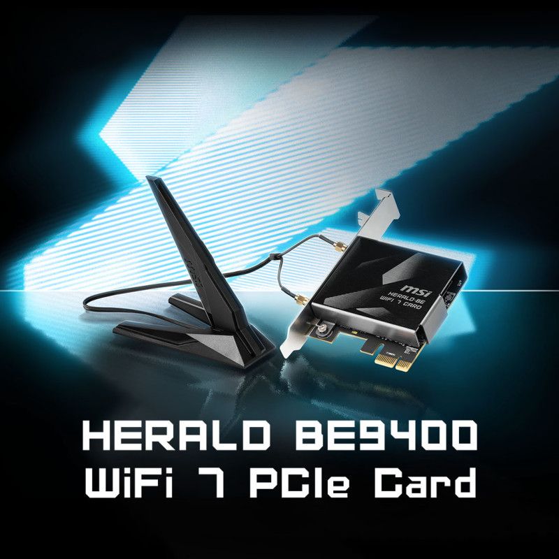 MSI HERALD BE9400 WiFi 7 PCIe Card · Adaptateurs Réseaux · Informat Systems Strasbourg (image 4)