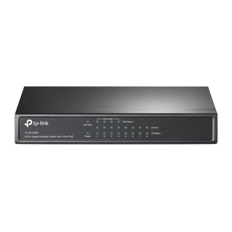 TP-Link TL-SG1008P Géré Gigabit Ethernet (10/100/1000) Connexion Ethernet, supportant l'alimentation via ce port (PoE) Gri... (image 2)