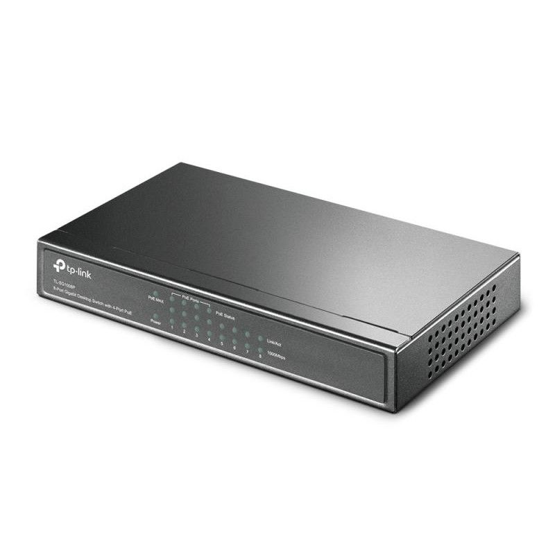 TP-Link TL-SG1008P Géré Gigabit Ethernet (10/100/1000) Connexion Ethernet, supportant l'alimentation via ce port (PoE) Gri... (image 3)