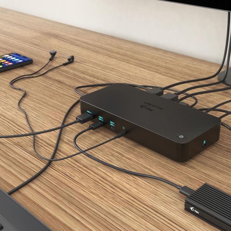 DICOTA D31951 station d'accueil Avec fil USB Type-C Noir · Switches · Informat Systems Strasbourg (image 4)
