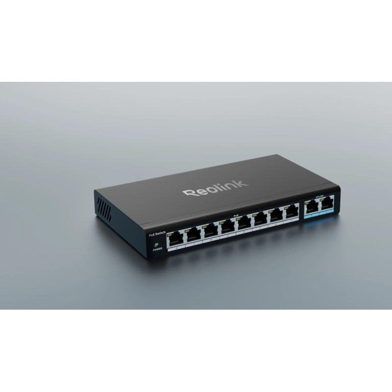 Reolink 8 PORT POE SWITCH 120W Non-géré Gigabit Ethernet (10/100/1000) Connexion Ethernet, supportant l'alimentation via c...