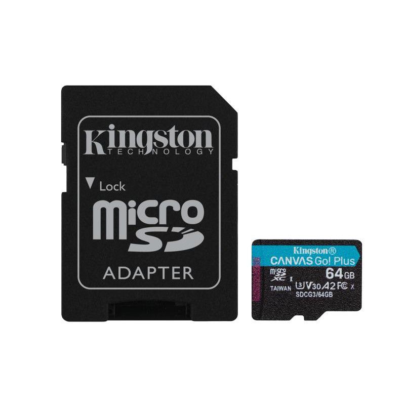 KINGSTON microSDXC Canvas Go Plus 64G *SDCG3/64GB · CARTE MEMOIRE · Informat Systems Strasbourg