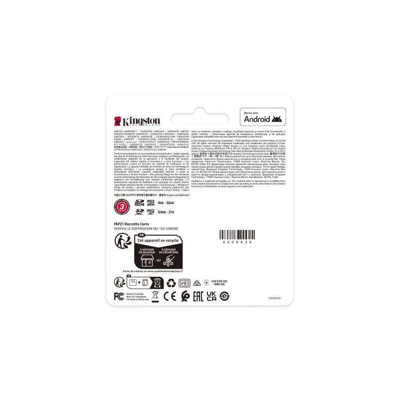 Kingston Technology Carte 128GB microSDXC Industrielle C10 A1 pSLC emballage individuel sans adaptateur · CARTE MEMOIRE · ... (image 4)