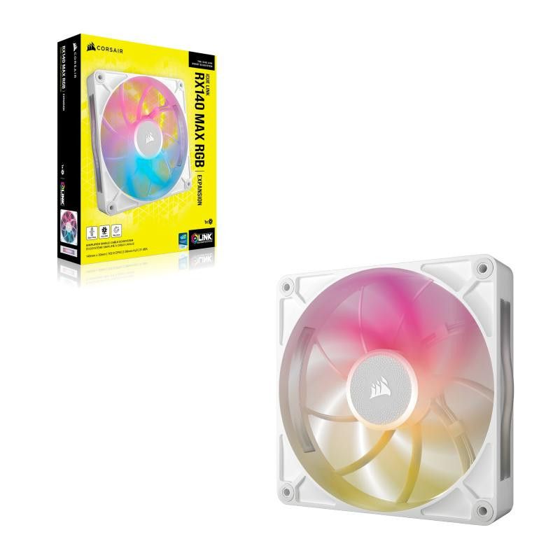 Corsair iCUE LINK RX140 MAX RGB Boitier PC Ventilateur 14 cm Blanc 1 pièce(s) · Ventilateur Boitier · Informat Systems Str... (image 4)