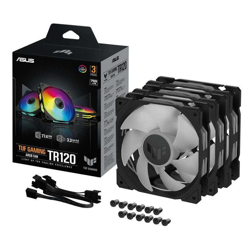 ASUS TUF GAMING TR120 ARGB 3IN1 Black Boitier PC Refroidisseur d'air 12 cm Noir · Ventilateur Boitier · Informat Systems S... (image 9)