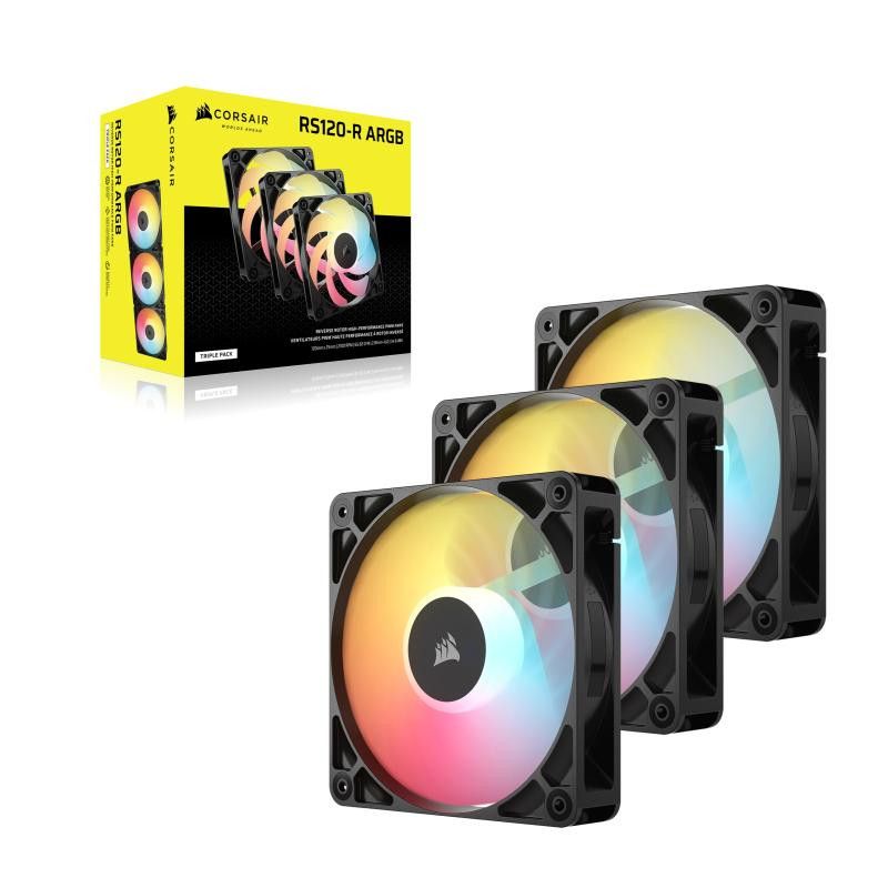 Corsair RS120-R ARGB Boitier PC Ventilateur 12 cm Noir 3 pièce(s) · Ventilateur Boitier · Informat Systems Strasbourg (image 4)