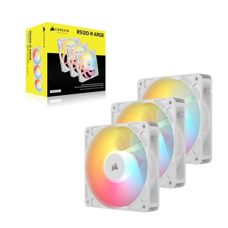 Corsair RS120-R ARGB Boitier PC Ventilateur 12 cm Blanc 3 pièce(s) · Ventilateur Boitier · Informat Systems Strasbourg (image 4)