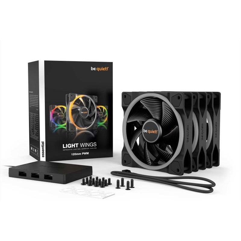 BE QUIET! LIGHT WINGS 120mm PWM Triple-Pack · Ventilateur Boitier · Informat Systems Strasbourg (image 6)
