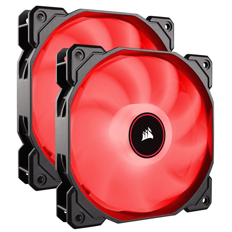 CORSAIR LED Fan AF140-LED Rouge Pack de 2 abîmé · Ventilateur Boîtier · Informat Systems Strasbourg
