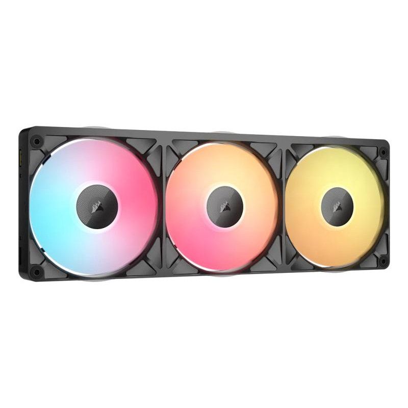 Corsair iCUE LINK RX360 II Unified Frame RGB PWM PC Fans Starter Kit Boitier PC Refroidisseur d'air 12 cm Noir 1 pièce(s) ...
