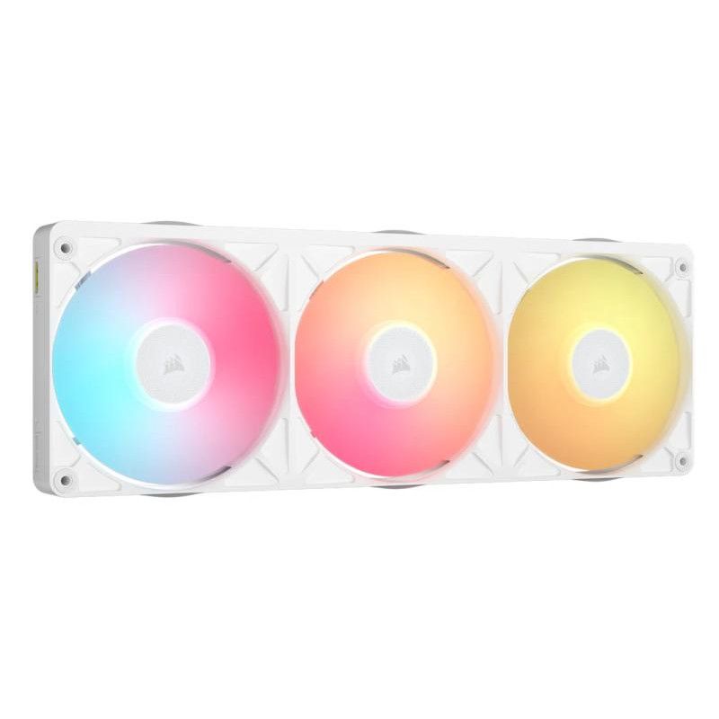 Corsair iCUE LINK RX360 II Unified Frame RGB PWM PC Fans Starter Kit Boitier PC Refroidisseur d'air 12 cm Blanc 1 pièce(s)...