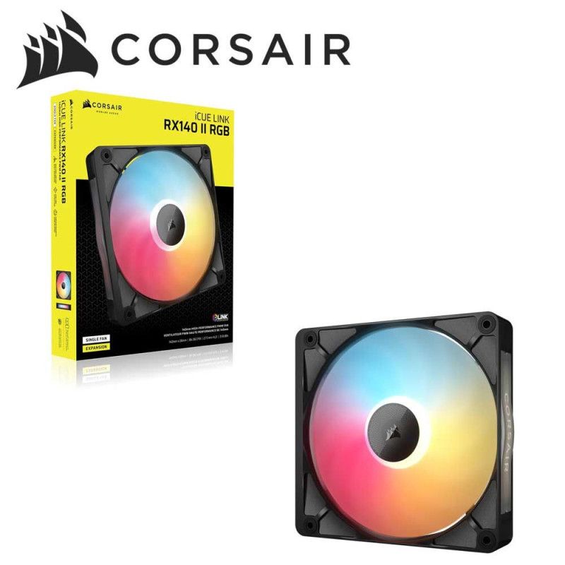 CORSAIR iCUE LINK RX140 II RGB, 140mm RGB Fan, Single Fan · Ventilateur Boitier · Informat Systems Strasbourg
