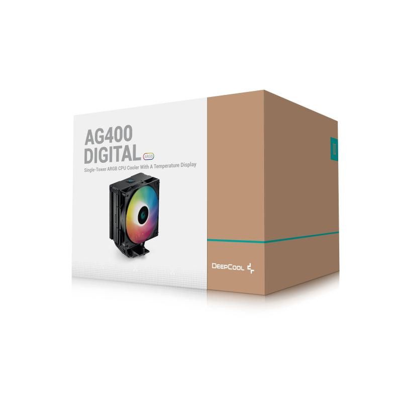 DeepCool AG400 Digital BK ARGB Processeur Refroidisseur d'air 12 cm Noir 1 pièce(s) · Refroidissement PC · Informat System... (image 10)