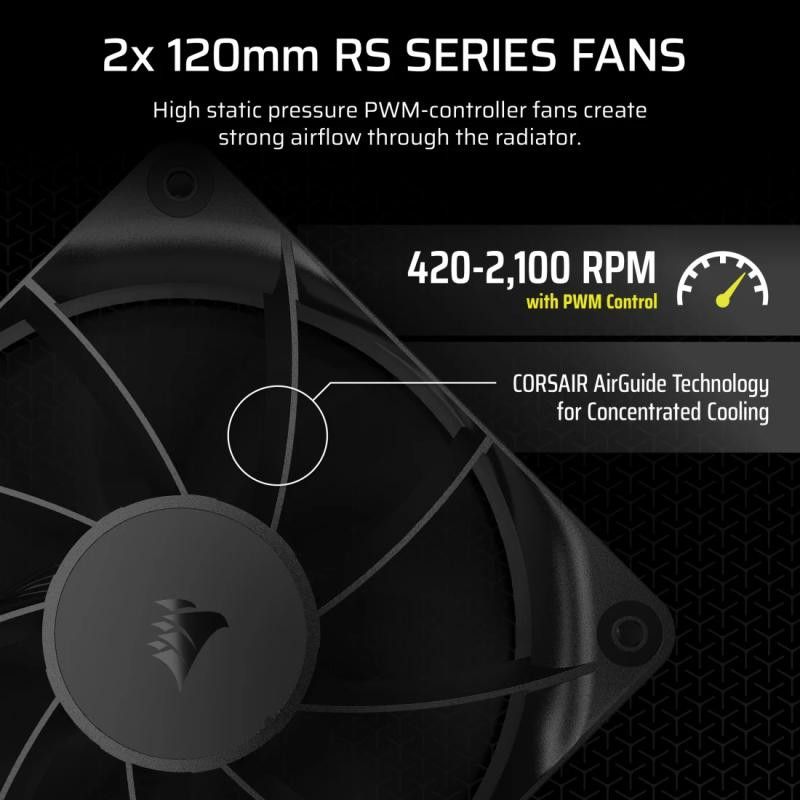 Corsair Nautilus 240 RS Carte-mère Refroidisseur de liquide tout-en-un Noir · Watercooling · Informat Systems Strasbourg (image 3)