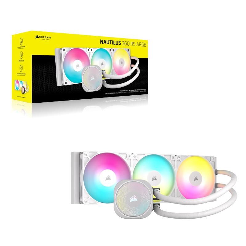 Corsair Nautilus 360 RS ARGB Liquid Processeur Refroidisseur de liquide tout-en-un Blanc 1 pièce(s) · Watercooling · Infor... (image 2)