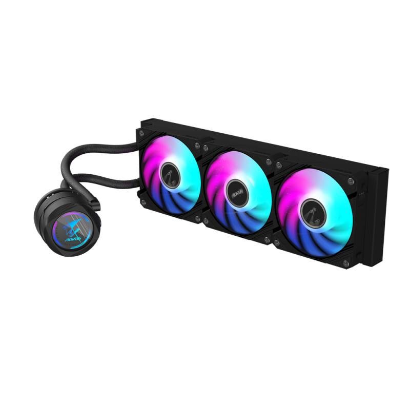 GIGABYTE AORUS WATERFORCE II 360 AIO Refroidisseur liquide pour processeur - 3x ventilateurs ARGB de 120 mm, mécanisme d'e... (image 2)