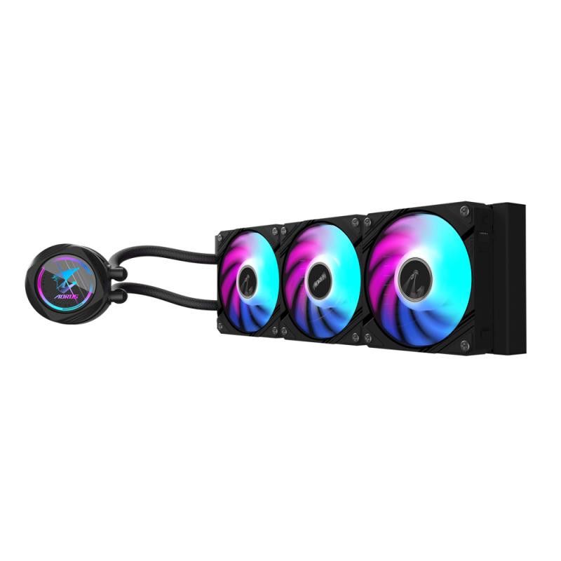 GIGABYTE AORUS WATERFORCE II 360 AIO Refroidisseur liquide pour processeur - 3x ventilateurs ARGB de 120 mm, mécanisme d'e... (image 3)