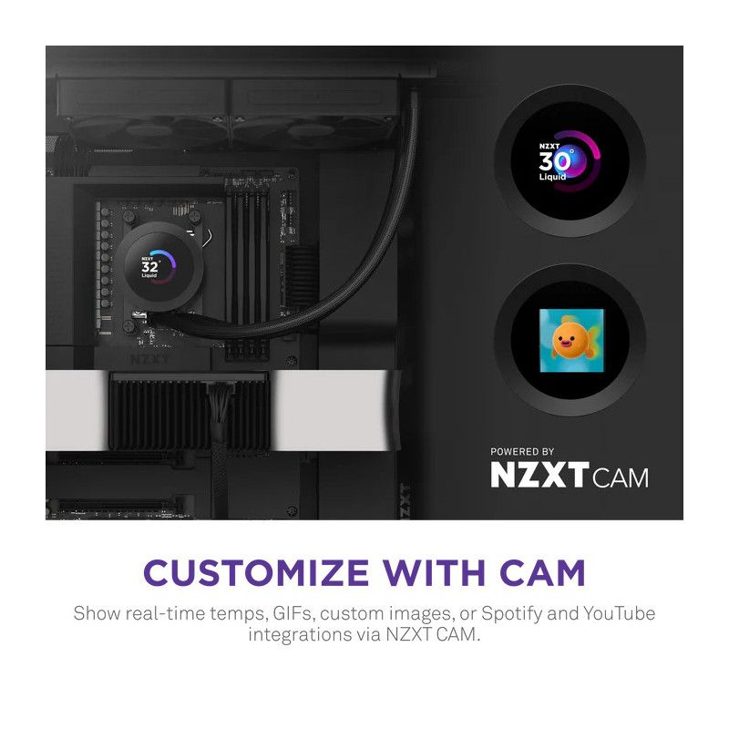NZXT Kraken Plus 240 Processeur Refroidisseur de liquide tout-en-un 12 cm Noir · Watercooling · Informat Systems Strasbourg (image 5)