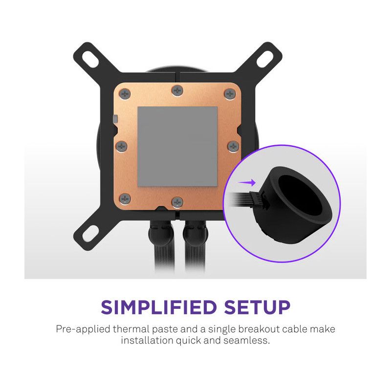 NZXT Kraken Plus 240 Processeur Refroidisseur de liquide tout-en-un 12 cm Noir · Watercooling · Informat Systems Strasbourg (image 7)