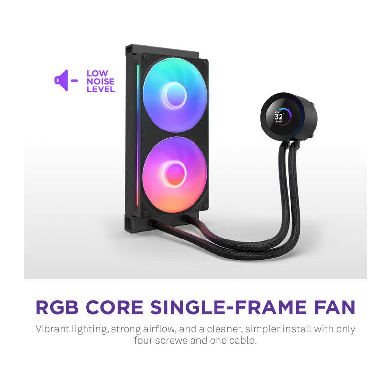 NZXT Kraken Plus RGB 240 Processeur Refroidisseur de liquide tout-en-un 12 cm Noir · Watercooling · Informat Systems Stras... (image 6)