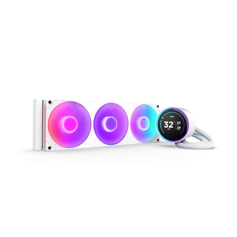 NZXT Kraken Elite 420 RGB Processeur Refroidisseur de liquide tout-en-un 14 cm Blanc 1 pièce(s) · Watercooling · Informat ...