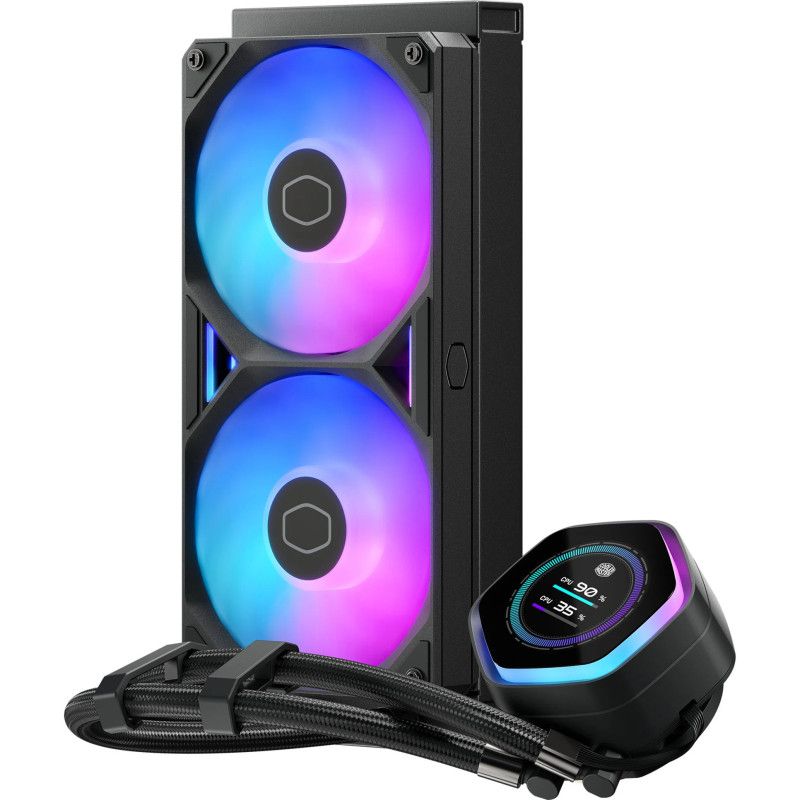 Cooler Master MasterLiquid Atmos II 240 LCD Black Processeur Kit de refroidissement du liquide 12 cm Noir 1 pièce(s) · Wat... (image 2)
