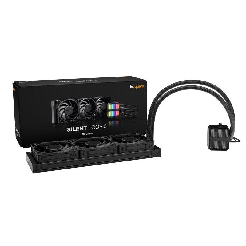 be quiet! Silent Loop 360 mm | Système de refroidissement liquide tout-en-un, 360 mm, noir, socket Intel et AMD · Watercoo... (image 6)