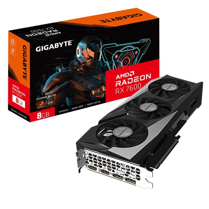 GIGABYTE GAMING Radeon RX 7600 OC 8G AMD 8 Go GDDR6 · Cartes graphiques · Informat Systems Strasbourg