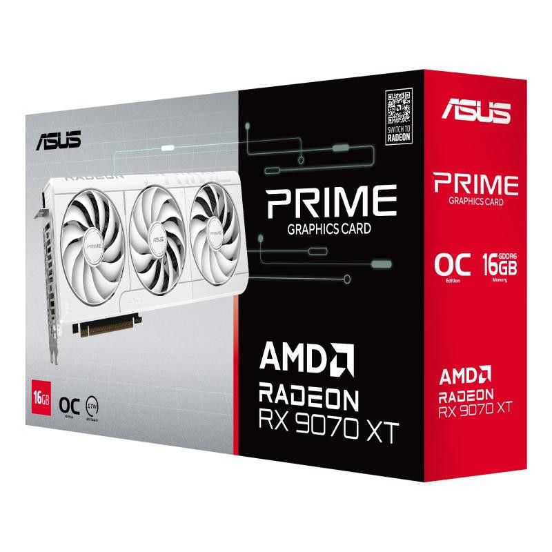ASUS Prime -RX9070XT-O16G-WHITE AMD Radeon RX 9070 XT 16 Go GDDR6 · Cartes graphiques · Informat Systems Strasbourg (image 12)